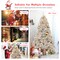 Costway 6Ft Hinged Unlit Artificial Silver Tinsel Christmas Tree Holiday w/Metal Stand